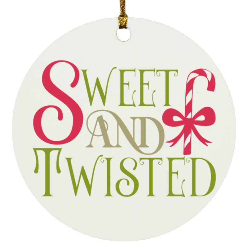 Sweet And Twisted Circle Ornament