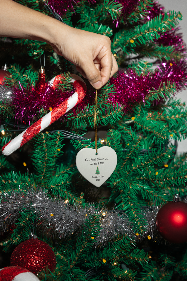 Our First Christmas -  Heart Ornament-Christmas