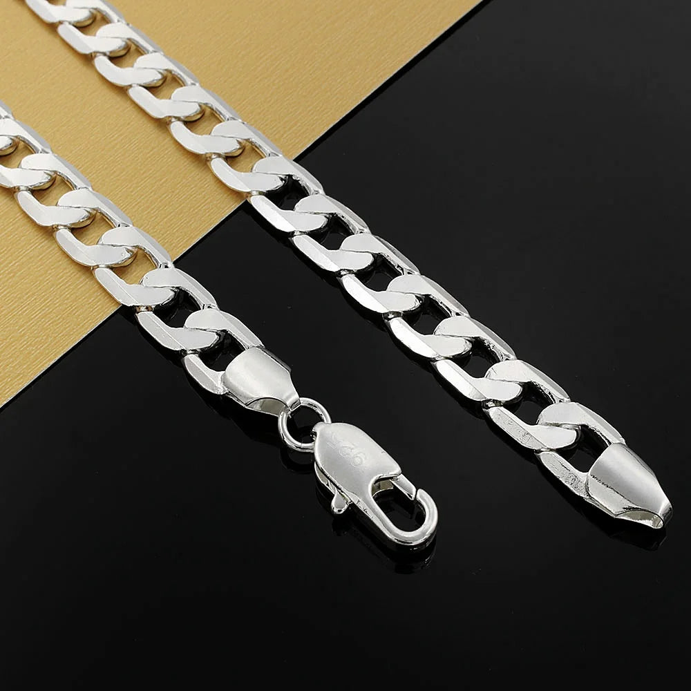 Special Offer Silver Color Necklace for men's 20/24 Inches Classic 8MM Chain Luxury Jewelry Wedding Christmas gifts