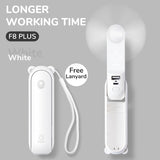 Summer Savior: Pocket-Sized Powerhouse - Your Personal USB Rechargeable Mini Fan and Flashlight Combondheld Fan USB 4800mAh Recharge Hand Held Small Pocket Fan with Power Bank Flashlight Feature