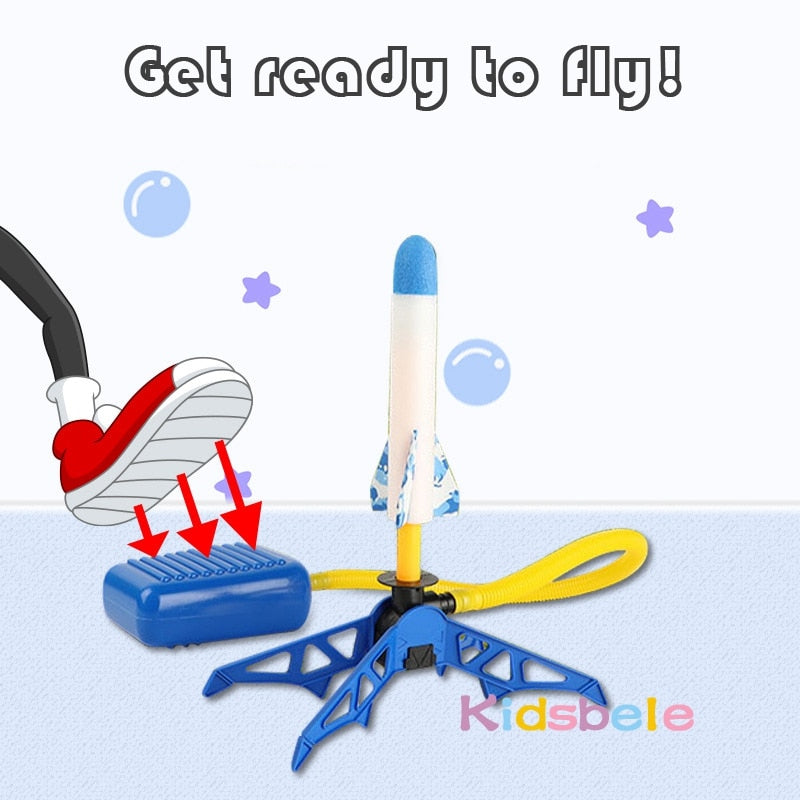 Kid Air Rocket Foot Pump Launcher