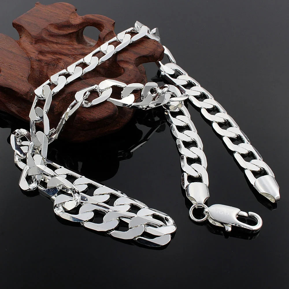 Special Offer Silver Color Necklace for men's 20/24 Inches Classic 8MM Chain Luxury Jewelry Wedding Christmas gifts