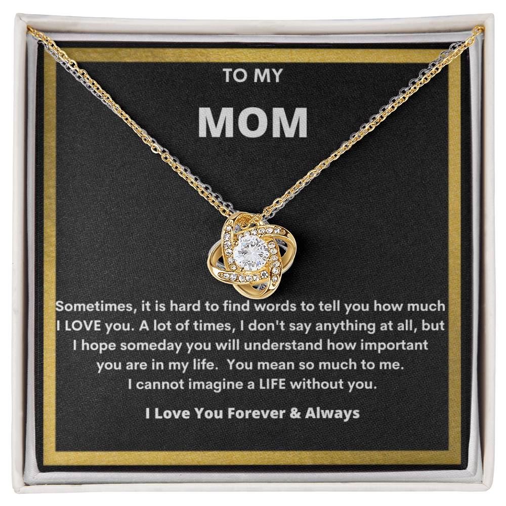 Introducing the "The Beautiful Love Knot Necklace" – a timeless and heartfelt gift to  Mother.