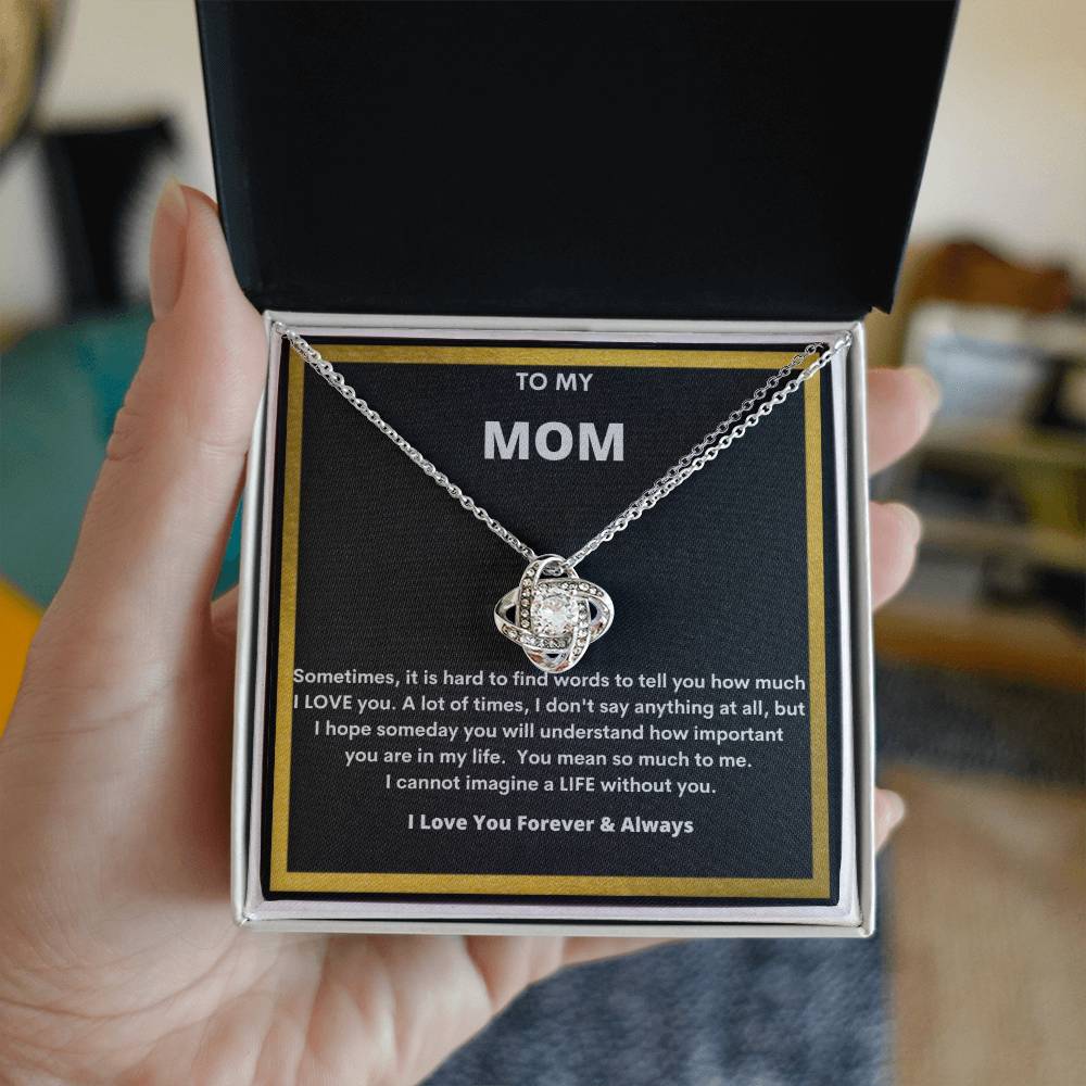 Introducing the "The Beautiful Love Knot Necklace" – a timeless and heartfelt gift to  Mother.