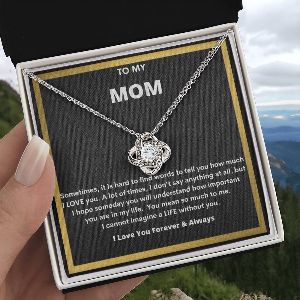 Introducing the "The Beautiful Love Knot Necklace" – a timeless and heartfelt gift to  Mother.