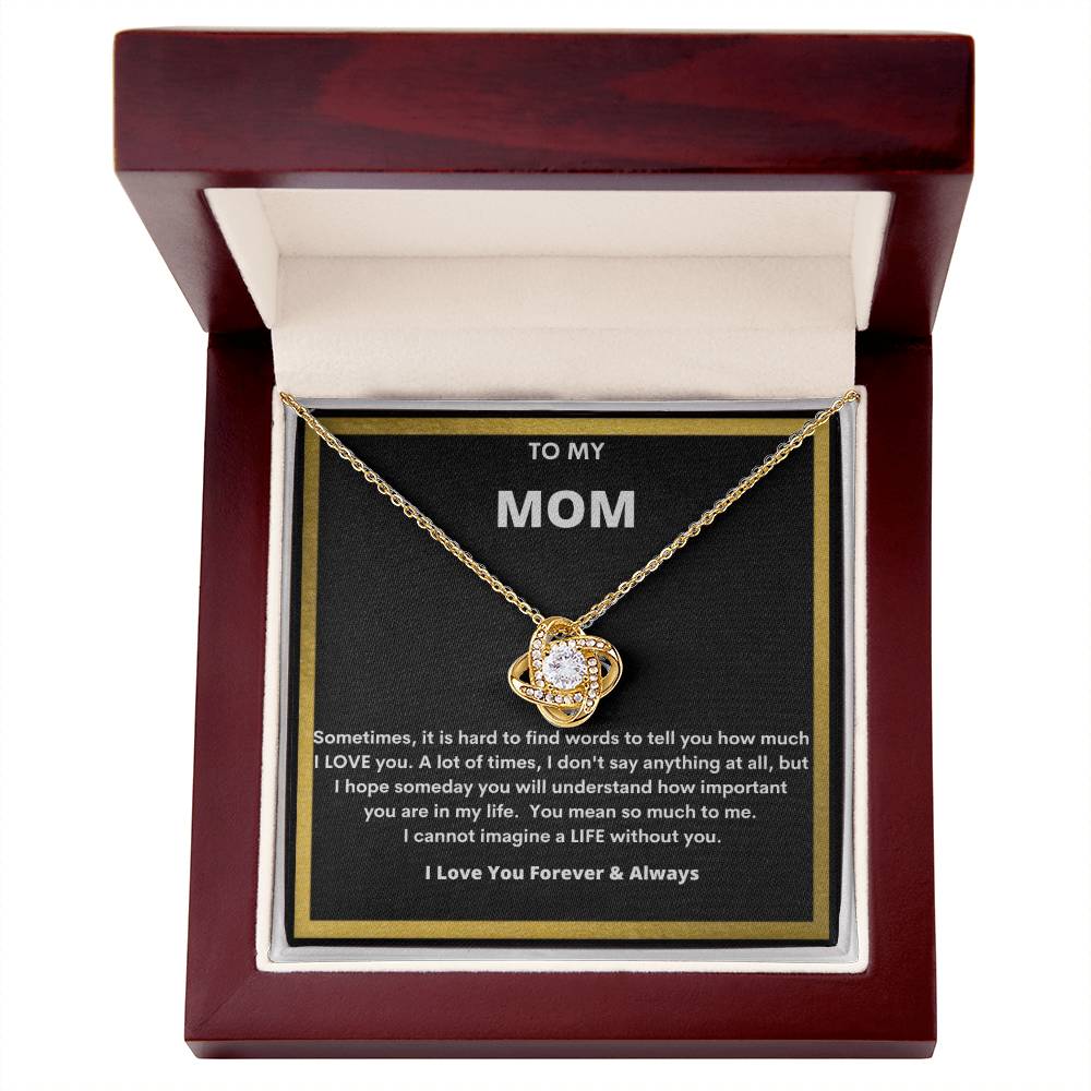 Introducing the "The Beautiful Love Knot Necklace" – a timeless and heartfelt gift to  Mother.