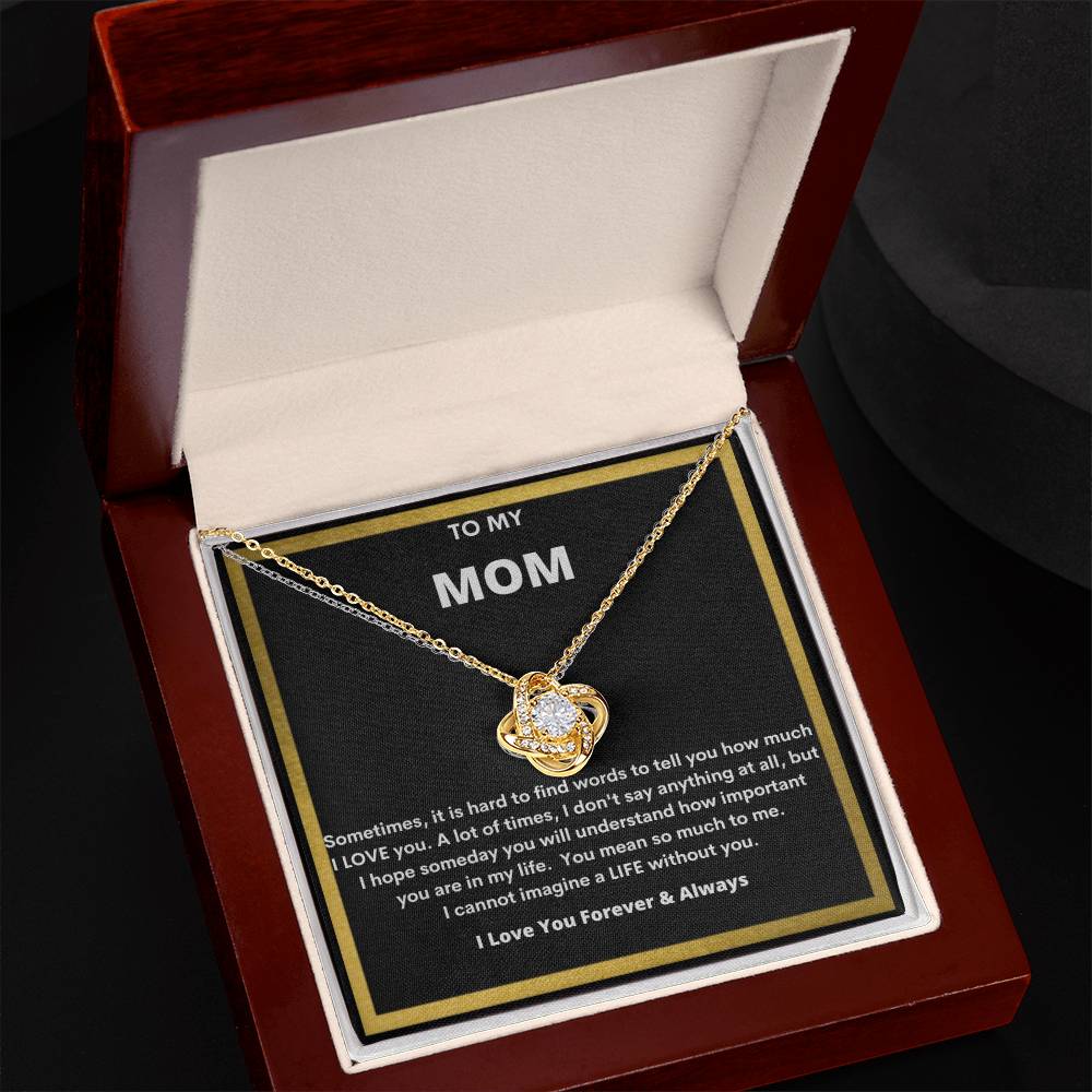 Introducing the "The Beautiful Love Knot Necklace" – a timeless and heartfelt gift to  Mother.