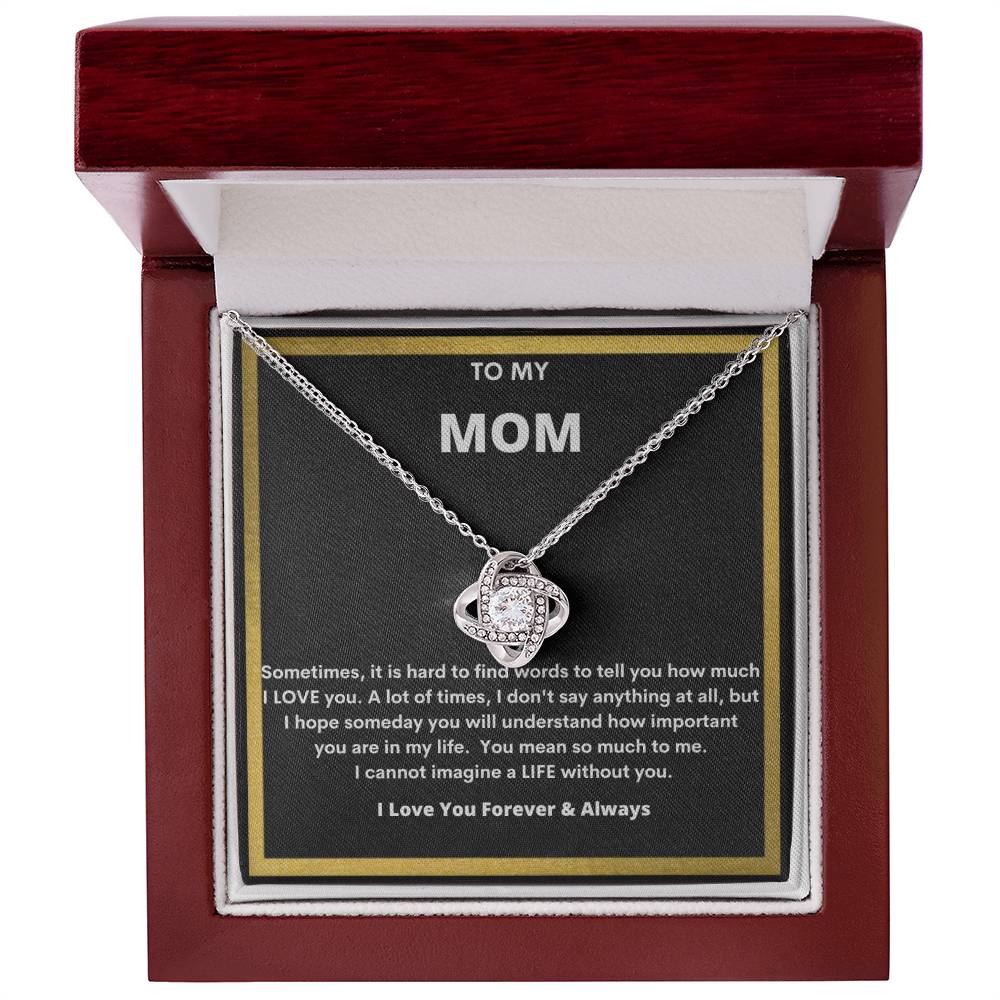 Introducing the "The Beautiful Love Knot Necklace" – a timeless and heartfelt gift to  Mother.