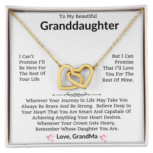 To My Beautiful Granddaughter, I Love You. Special Gift For Anniversary, Birthday, Graduation, Wedding - Just Because.