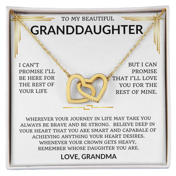 To My Beautiful Granddaughter, I Love You. Special Gift For Anniversary, Birthday, Graduation, Wedding - Just Because.