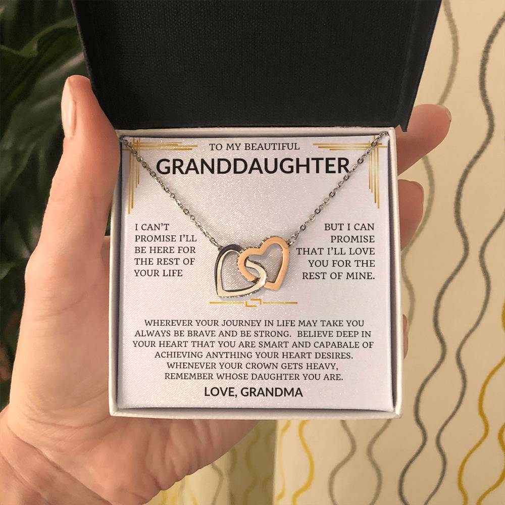 To My Beautiful Granddaughter, I Love You. Special Gift For Anniversary, Birthday, Graduation, Wedding - Just Because.