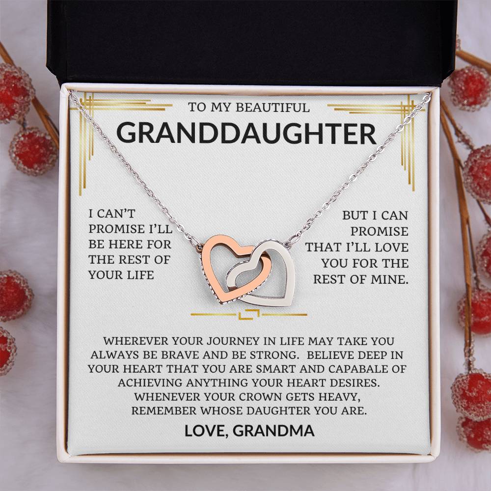 To My Beautiful Granddaughter - I Love You Forever - Birthday, Just Because, Anniversary, Graduation,Wedding