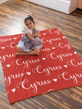 Soft Personalized Velveteen Minky Blanket (Two-sided print)