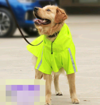 Spring and summer new dog raincoat waterproof cape dog reflective raincoat large dog raincoat