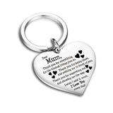 Stainless Steel Peach Heart Keychain Mother's Day Gift Jewelry