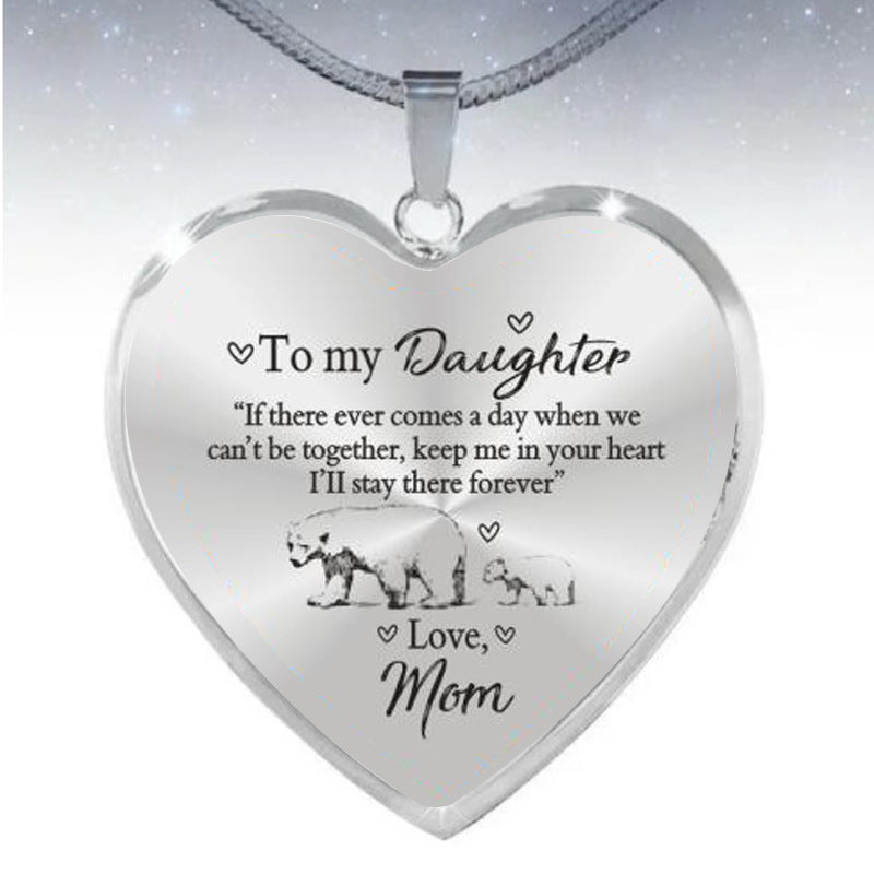 Daughter neck chain pendants Mother's Day Thanksgiving necklaces jewelry