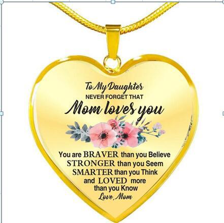 Daughter neck chain pendants Mother's Day Thanksgiving necklaces jewelry