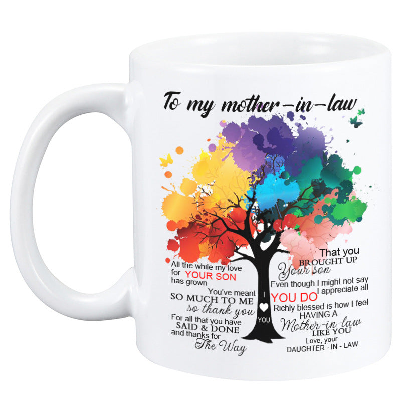 Color Tree Mother's Day Mother's Ceramic Coffee Mark Cup Water Cup New Product