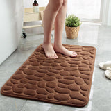 Cobblestone Embossed Bathroom Bath Mat Non-slip Carpets