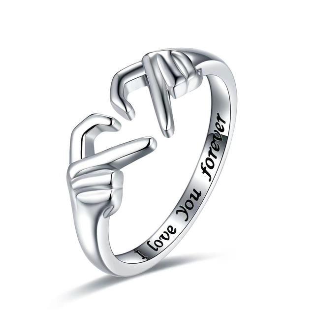 "I Love You Forever" Heart Ring - Mothers day