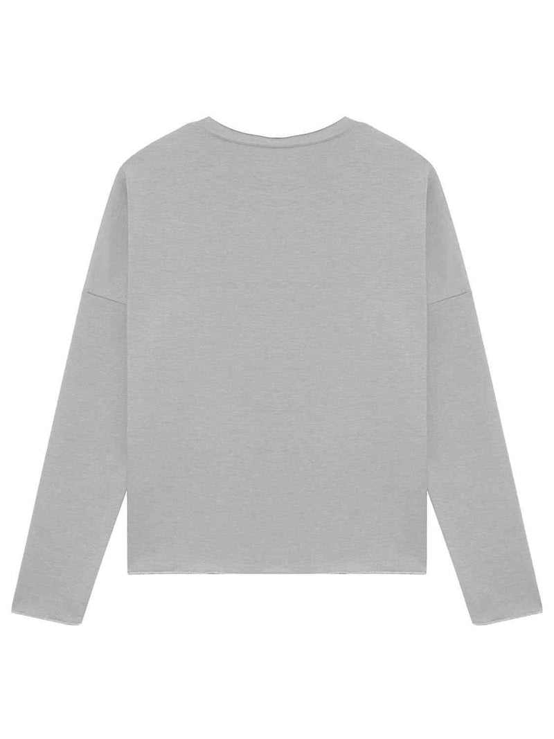 Full Size Graphic Round Neck Roll Hem Sweatshirt