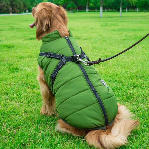 Reflective Large Dog Clothes Cold-proof Warm Pet Coat Waterproof Autumn And Winter Dog Shell Coat