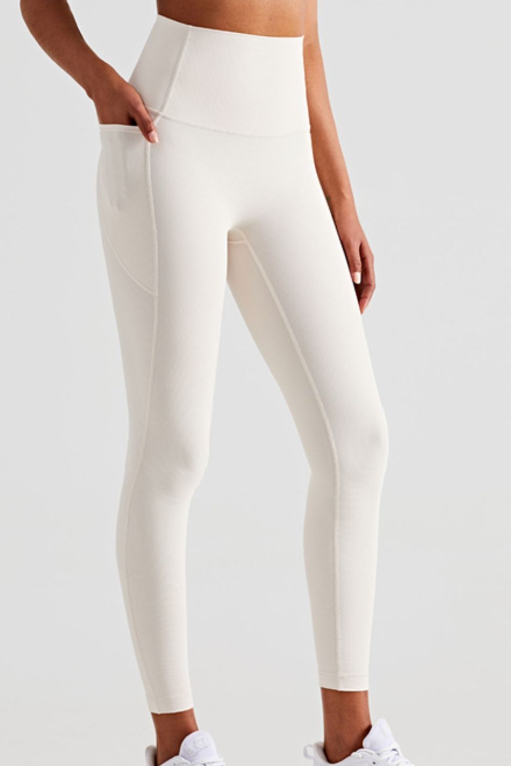 White Soft and Breathable High-Waisted Yoga Leggings