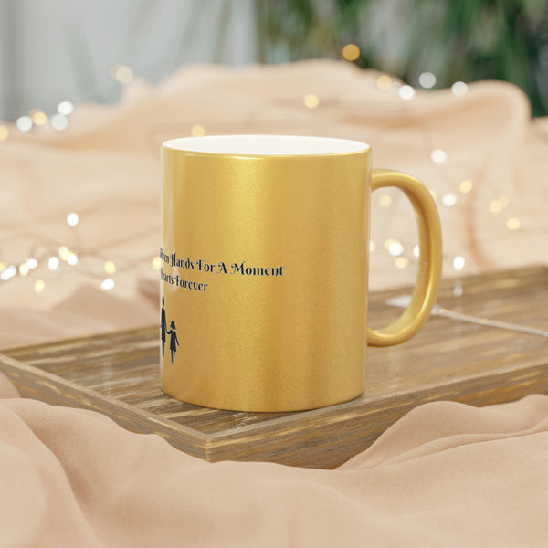 Beautiful Gift - Metallic Mug (Silver\Gold)for Mom - Mothers Day, Birthday, A special Day for Mom - Bonus Mom-New Mom