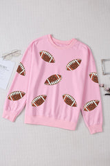 Sequin Football Patch Sweatshirt