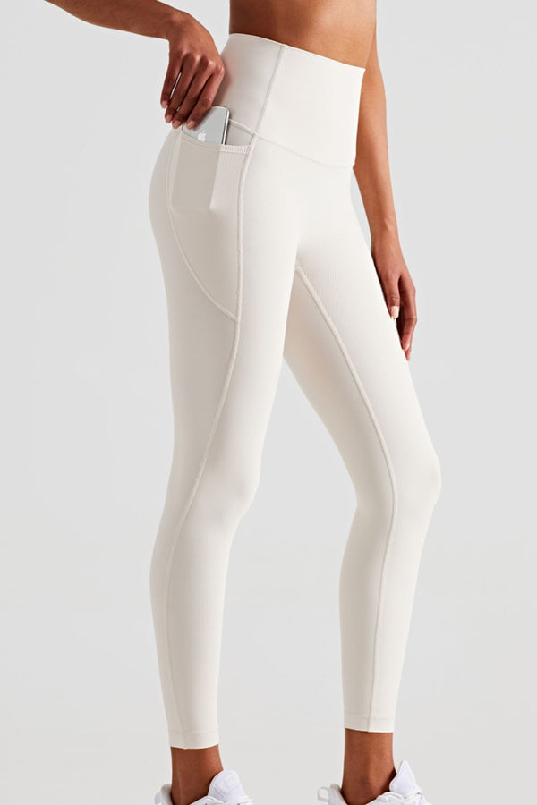 White Soft and Breathable High-Waisted Yoga Leggings