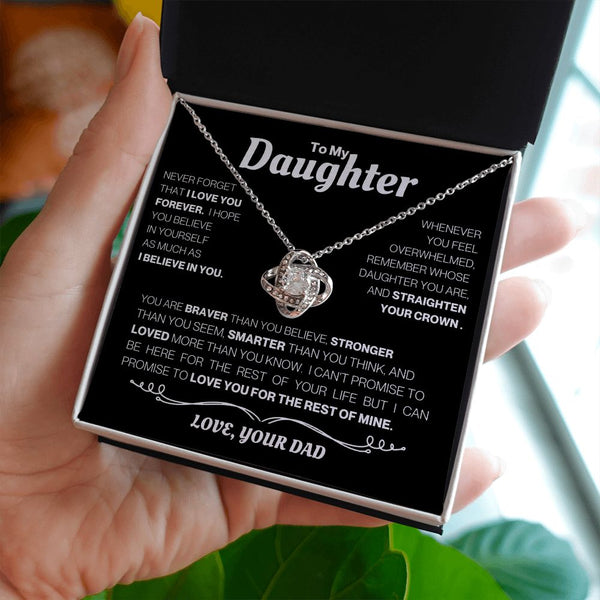 To My Daughter-Love Knot Necklace - Your Dad