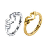 "I Love You Forever" Heart Ring - Mothers day