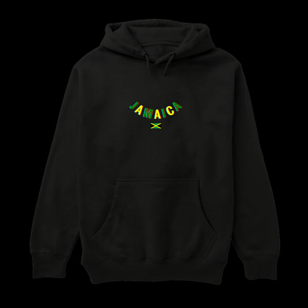 White Hoodie - Jamaica Flag - Warm and Comfortable